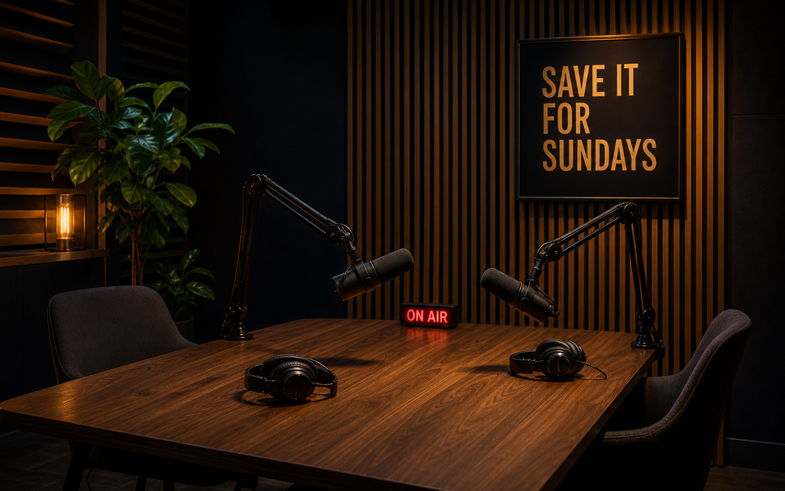 Podcast recording studio